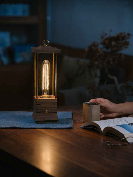 Black Walnut Desk Lamp