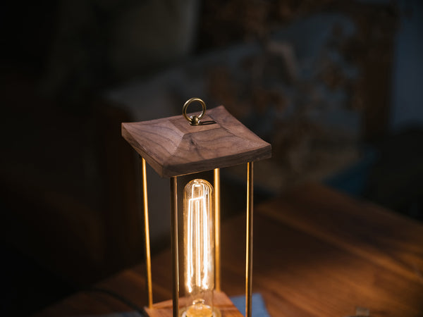 Black Walnut Desk Lamp