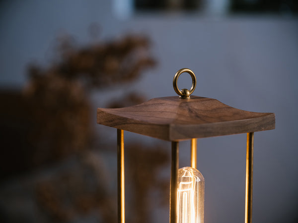 Black Walnut Desk Lamp