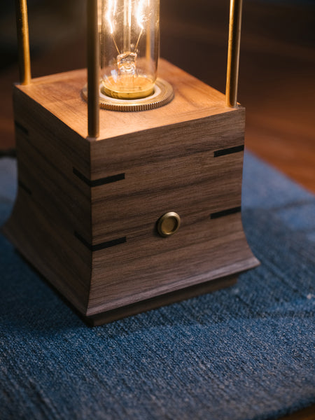 Black Walnut Desk Lamp