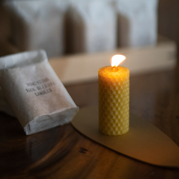 Honeycomb 100% beeswax candle